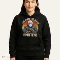 Funny Bernie Sanders Meme The Man The Myth The Mittens Hoodie thumb 5