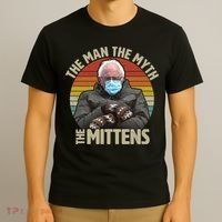 Funny Bernie Sanders Meme The Man The Myth The Mittens T-Shirt thumb 3