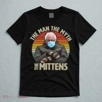 Funny Bernie Sanders Meme The Man The Myth The Mittens T-Shirt thumb 5