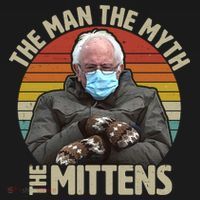 Funny Bernie Sanders Meme The Man The Myth The Mittens T-Shirt thumb 7