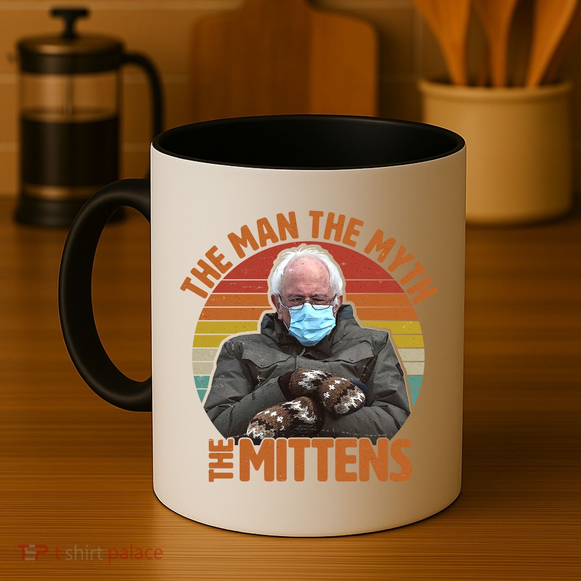 Funny Bernie Sanders Meme The Man The Myth The Mittens Coffee Mug