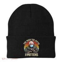 Funny Bernie Sanders Meme The Man The Myth The Mittens Beanie thumb 0