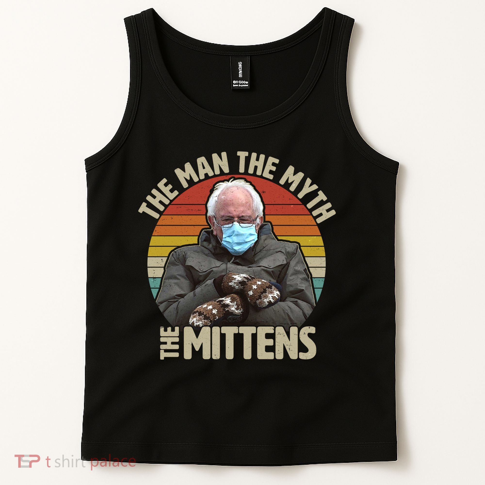 Funny Bernie Sanders Meme The Man The Myth The Mittens Tank Top