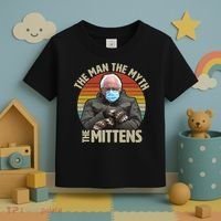 Funny Bernie Sanders Meme The Man The Myth The Mittens Toddler T-Shirt thumb 3