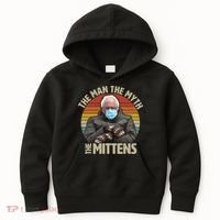 Funny Bernie Sanders Meme The Man The Myth The Mittens Kids Hoodie thumb 0