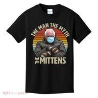 Funny Bernie Sanders Meme The Man The Myth The Mittens Kids T-Shirt thumb 0