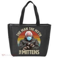 Funny Bernie Sanders Meme The Man The Myth The Mittens Tote Bag thumb 0