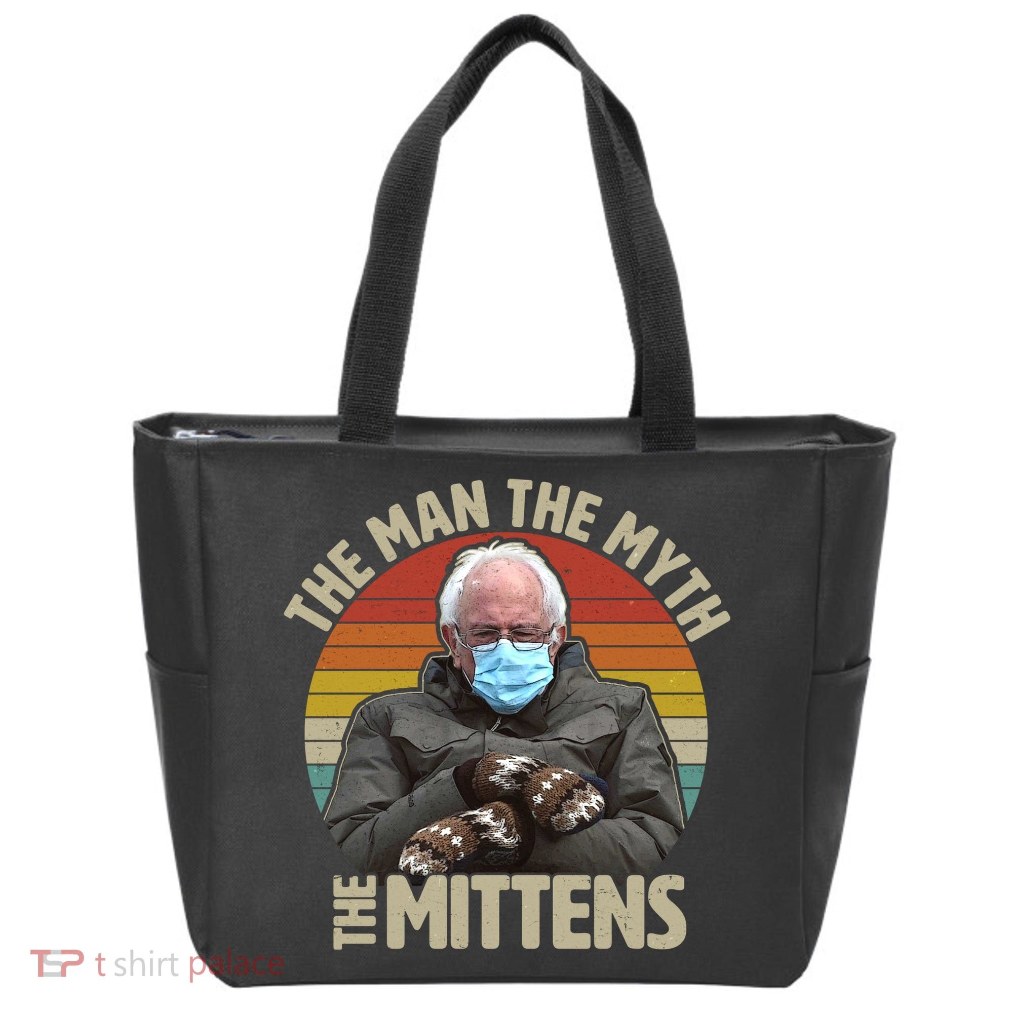 Funny Bernie Sanders Meme The Man The Myth The Mittens Tote Bag