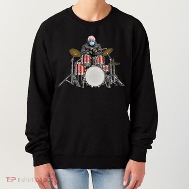 Funny Bernie Sanders Mittens Meme Drummer Women's Sweatshirt