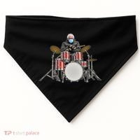 Funny Bernie Sanders Mittens Meme Drummer USA-Made Doggie Bandana thumb 0