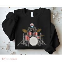 Funny Bernie Sanders Mittens Meme Drummer Sweatshirt thumb 2