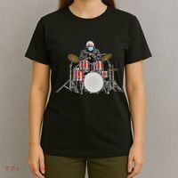 Funny Bernie Sanders Mittens Meme Drummer T-Shirt thumb 4
