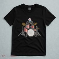 Funny Bernie Sanders Mittens Meme Drummer T-Shirt thumb 5