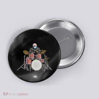 Funny Bernie Sanders Mittens Meme Drummer Button thumb 0