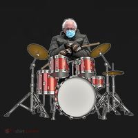 Funny Bernie Sanders Mittens Meme Drummer Bucket Hat thumb 4