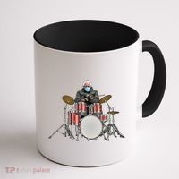 Funny Bernie Sanders Mittens Meme Drummer Coffee Mug thumb 1