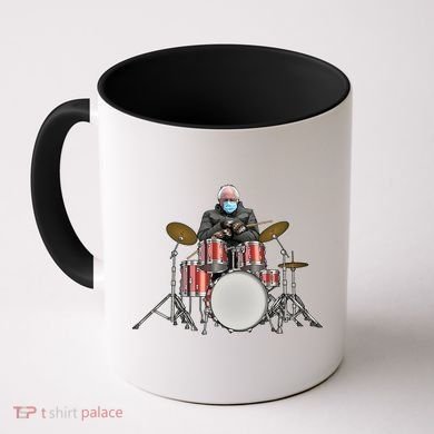 Funny Bernie Sanders Mittens Meme Drummer Coffee Mug