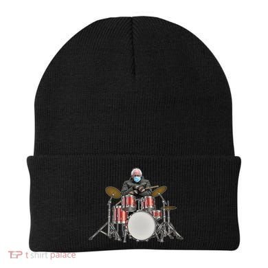 Funny Bernie Sanders Mittens Meme Drummer Beanie