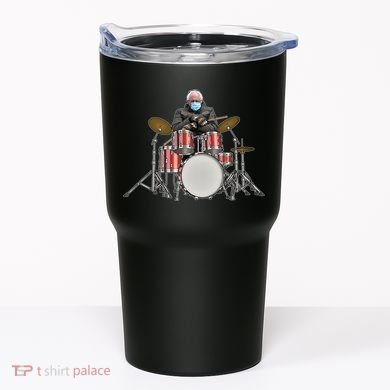 Funny Bernie Sanders Mittens Meme Drummer Tumbler