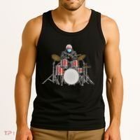 Funny Bernie Sanders Mittens Meme Drummer Tank Top thumb 3