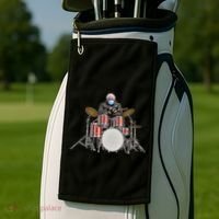 Funny Bernie Sanders Mittens Meme Drummer Golf Towel thumb 2