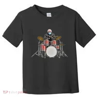 Funny Bernie Sanders Mittens Meme Drummer Toddler T-Shirt thumb 0