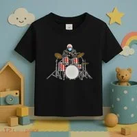 Funny Bernie Sanders Mittens Meme Drummer Toddler T-Shirt thumb 3