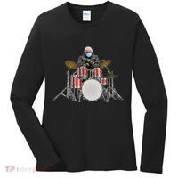 Funny Bernie Sanders Mittens Meme Drummer Women's Long Sleeve Shirt thumb 0