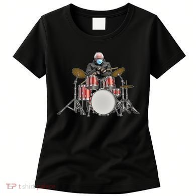 Funny Bernie Sanders Mittens Meme Drummer Women's T-Shirt