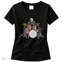Funny Bernie Sanders Mittens Meme Drummer Women's T-Shirt thumb 0