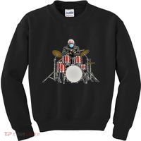 Funny Bernie Sanders Mittens Meme Drummer Kids Sweatshirt thumb 0
