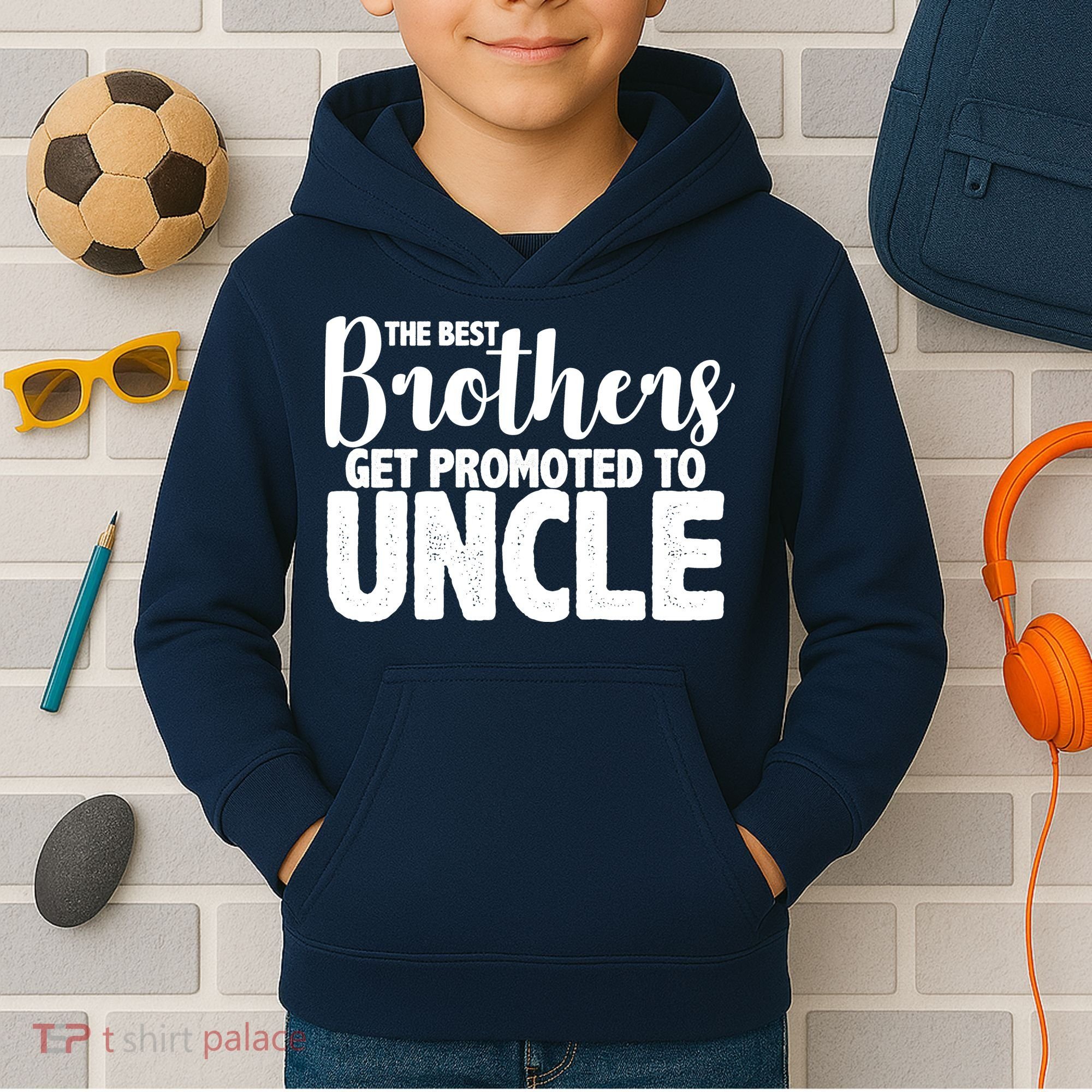 Funny Best Brothers Get Promoted To Uncle Kids Hoodie