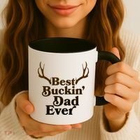 Funny Best Buckin Dad Ever Coffee Mug thumb 3