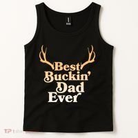 Funny Best Buckin Dad Ever Tank Top thumb 2