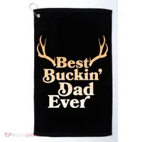 Funny Best Buckin Dad Ever Golf Towel thumb 0
