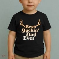 Funny Best Buckin Dad Ever Toddler T-Shirt thumb 2
