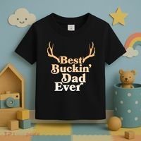 Funny Best Buckin Dad Ever Toddler T-Shirt thumb 3