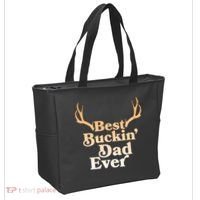 Funny Best Buckin Dad Ever Tote Bag thumb 2