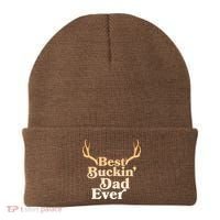 Funny Best Buckin Dad Ever Beanie thumb 0
