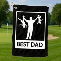 Funny Best Dad Golf Towel thumb 1