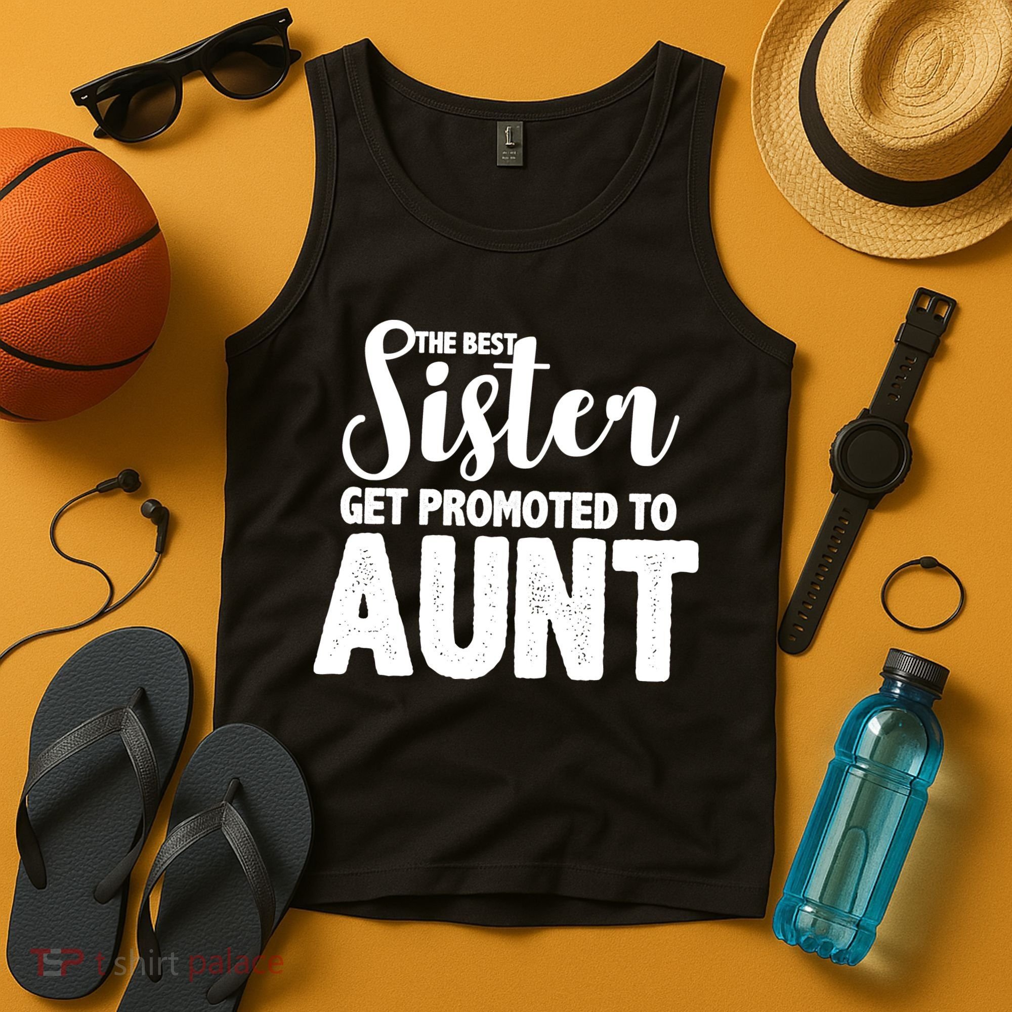 Funny Best Sister Get Promoted To Aunt Tank Top