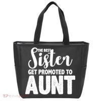 Funny Best Sister Get Promoted To Aunt Tote Bag thumb 0
