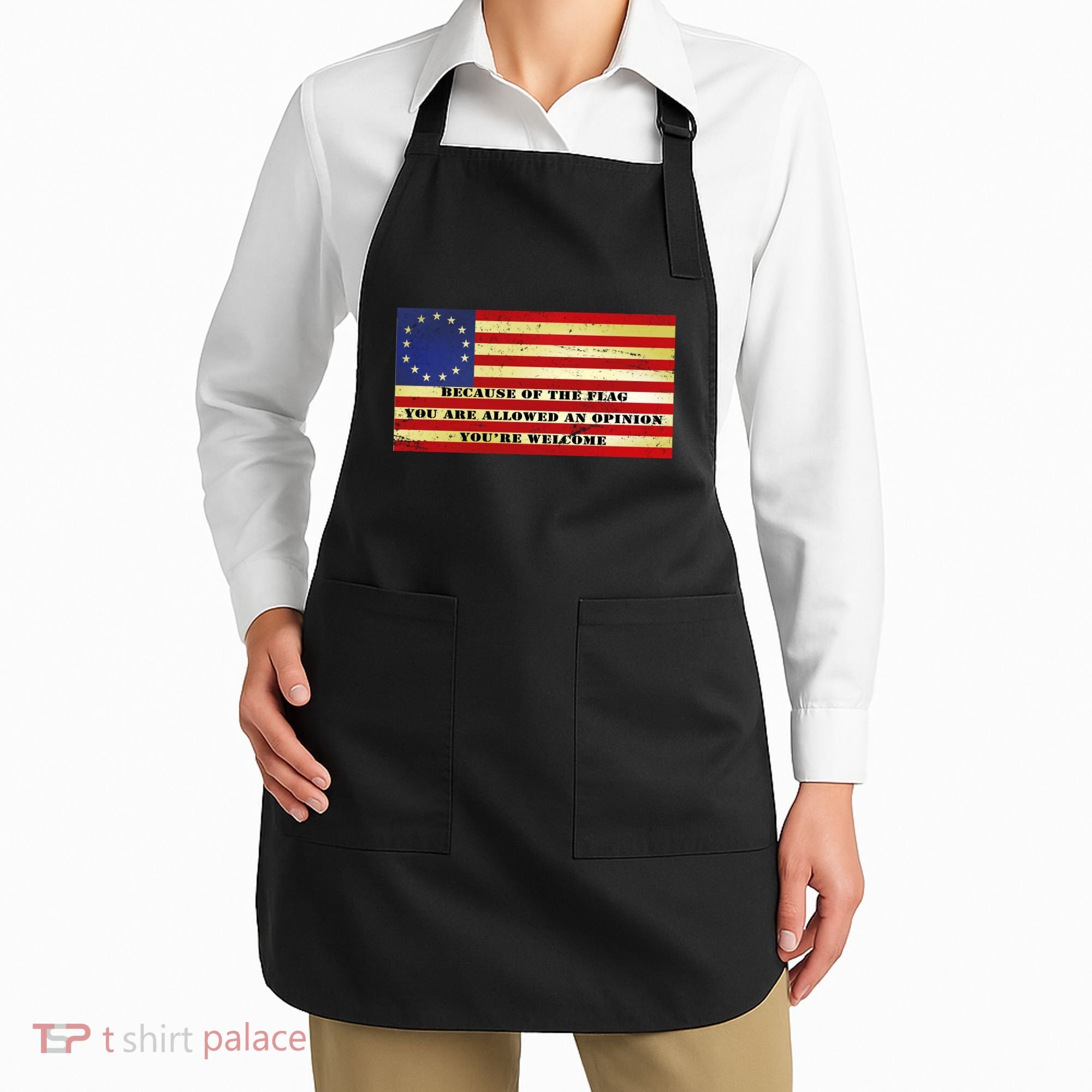 Funny Betsy Ross Original 13 Colony Flag Apron