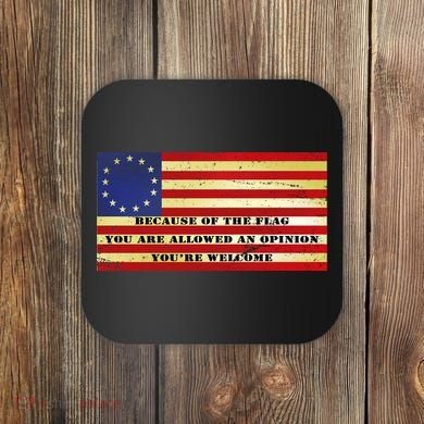 Funny Betsy Ross Original 13 Colony Flag Coaster