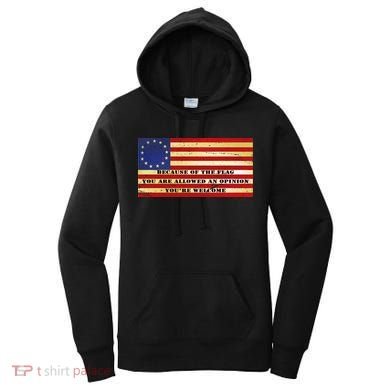 Funny Betsy Ross Original 13 Colony Flag Women's Hoodie