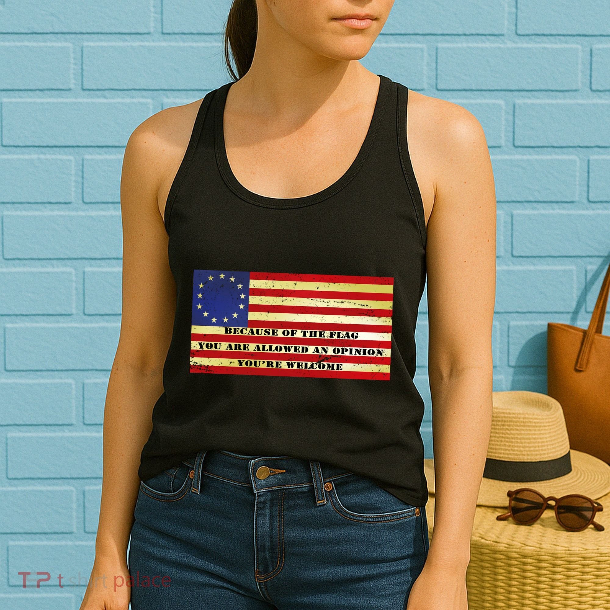 Funny Betsy Ross Original 13 Colony Flag Women's Tank Top