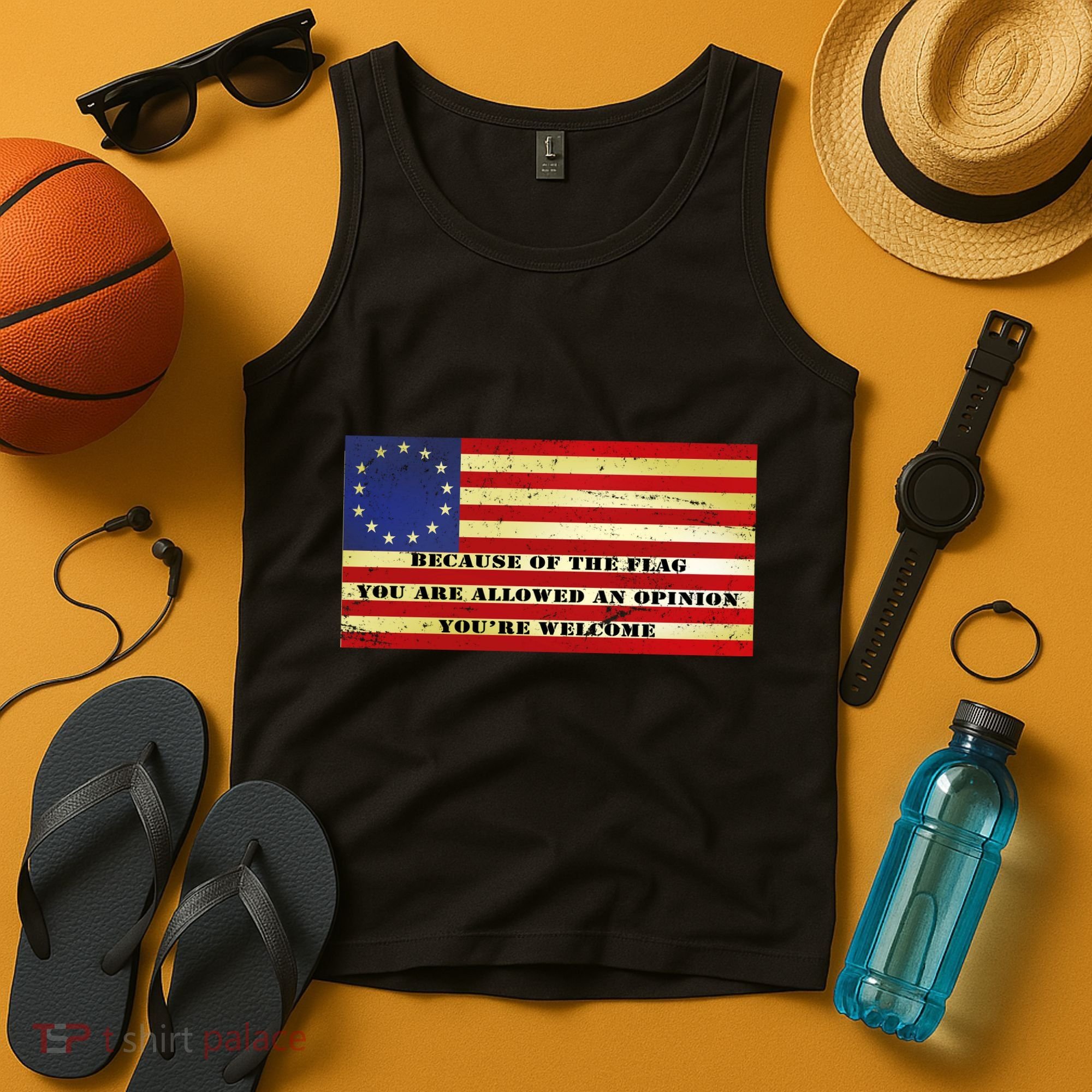 Funny Betsy Ross Original 13 Colony Flag Tank Top