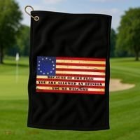 Funny Betsy Ross Original 13 Colony Flag Golf Towel thumb 1