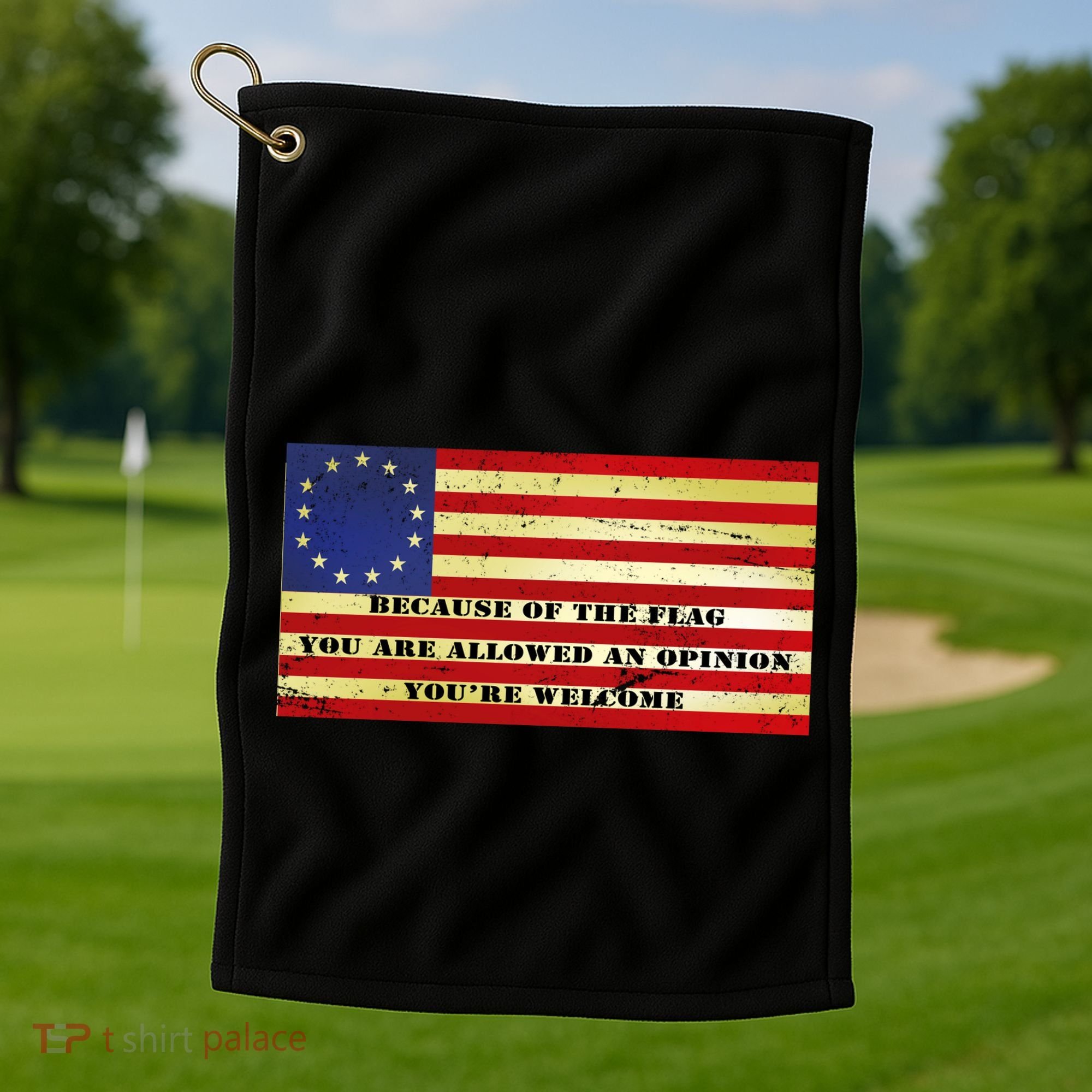 Funny Betsy Ross Original 13 Colony Flag Golf Towel
