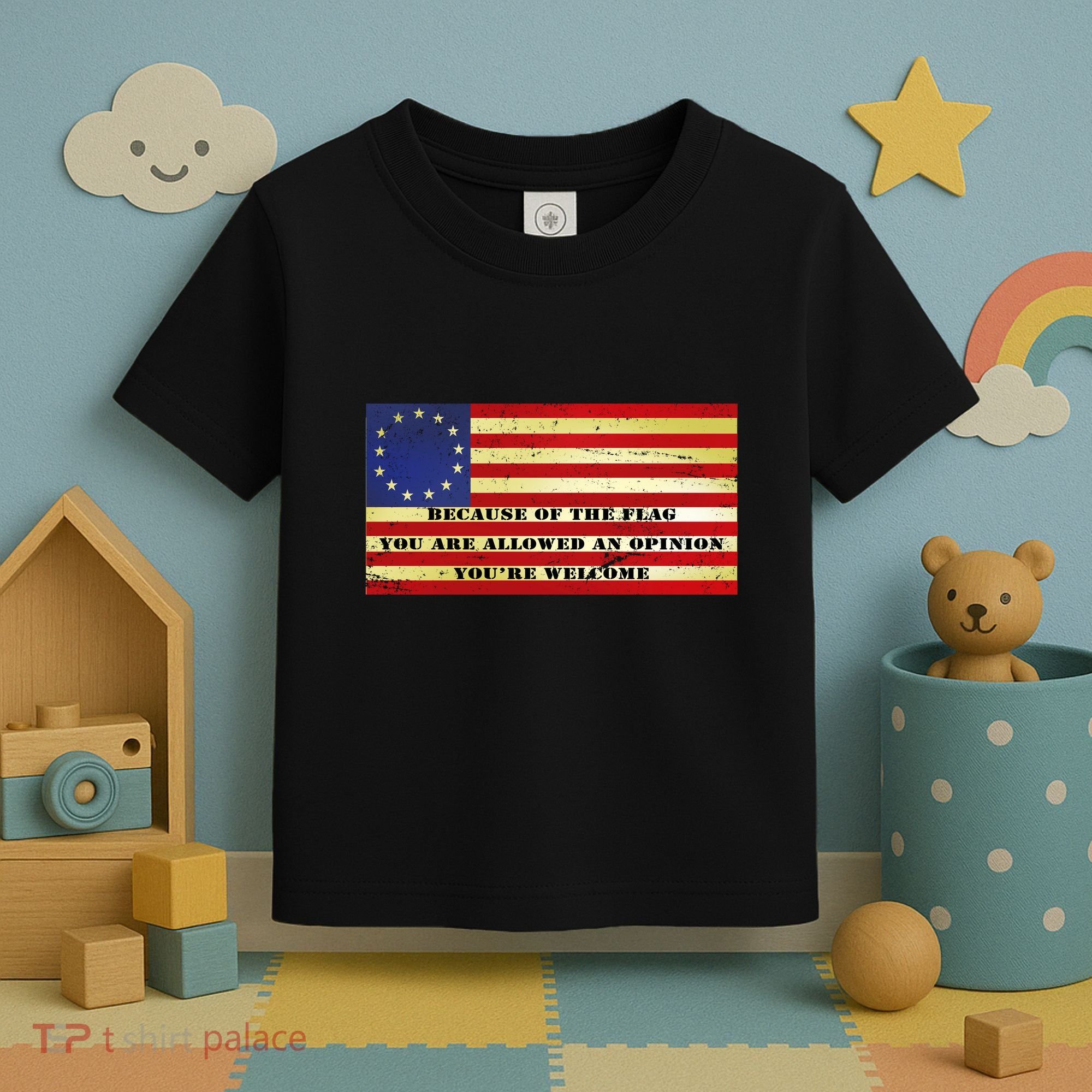 Funny Betsy Ross Original 13 Colony Flag Toddler T-Shirt